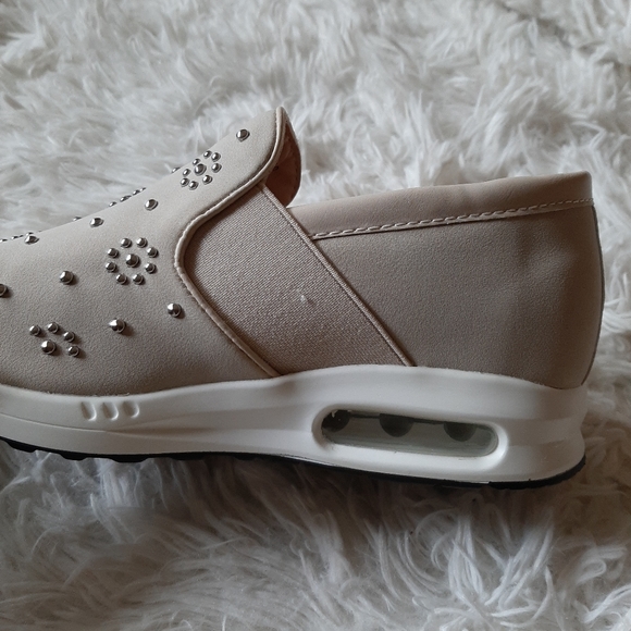 Beige Slip On Sneakers - Picture 8 of 9